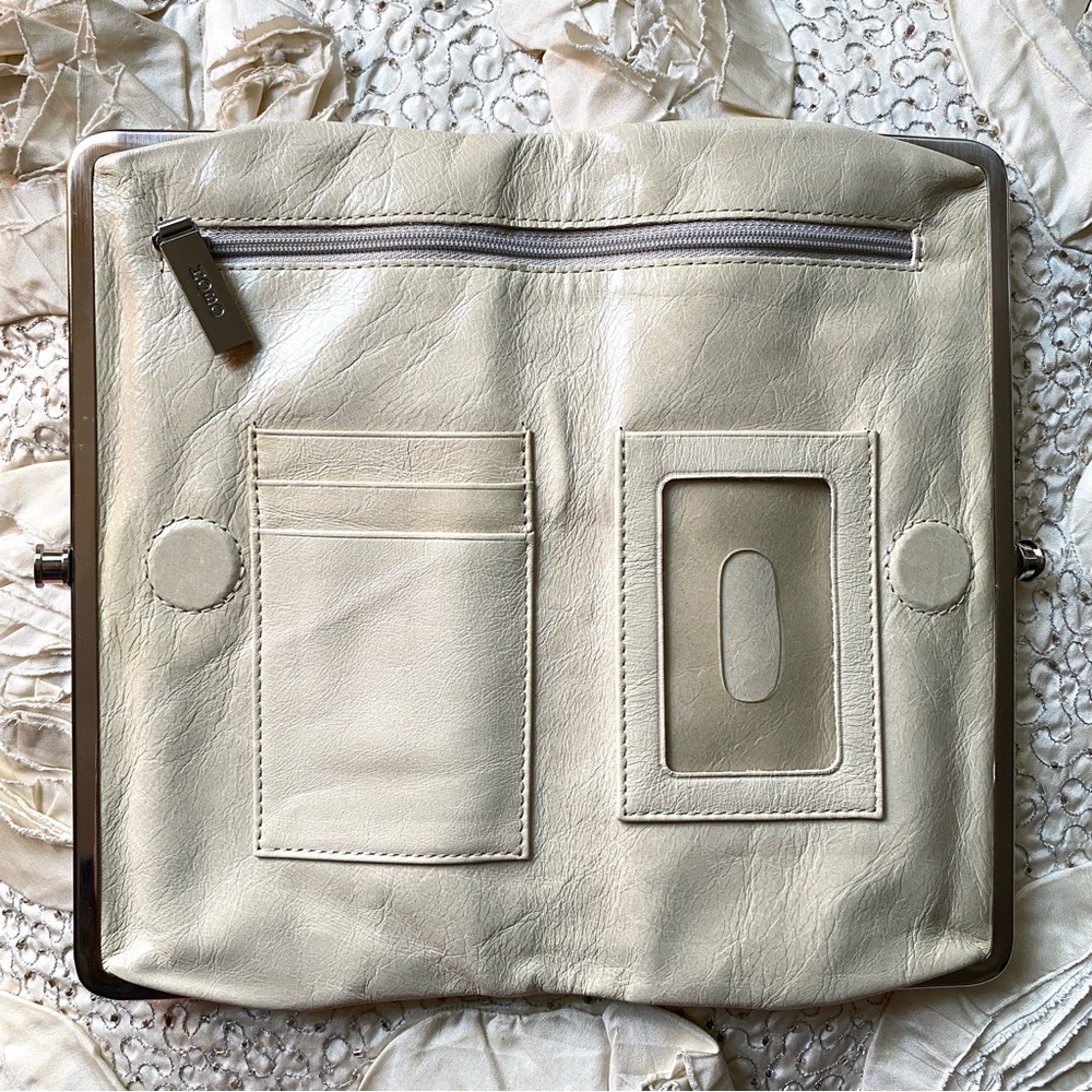 HOBO Lauren Cream Ivory Off White Multiple Compartments Clutch Cardhold Wallet - Picture 3 of 16